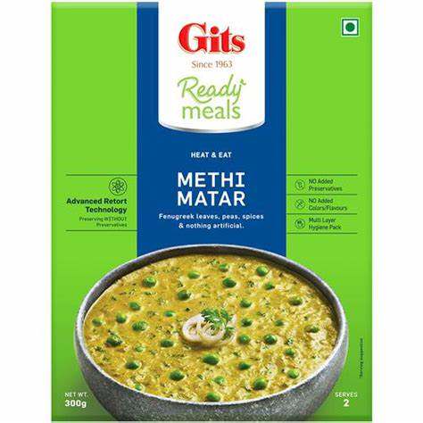 Indian ready meals Ready to eat Gits Methi matar速食咖喱300g