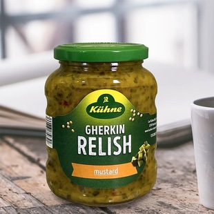 芥末青瓜蓉汉堡包调味酱复合调味料350g mustard 德国冠利 relish