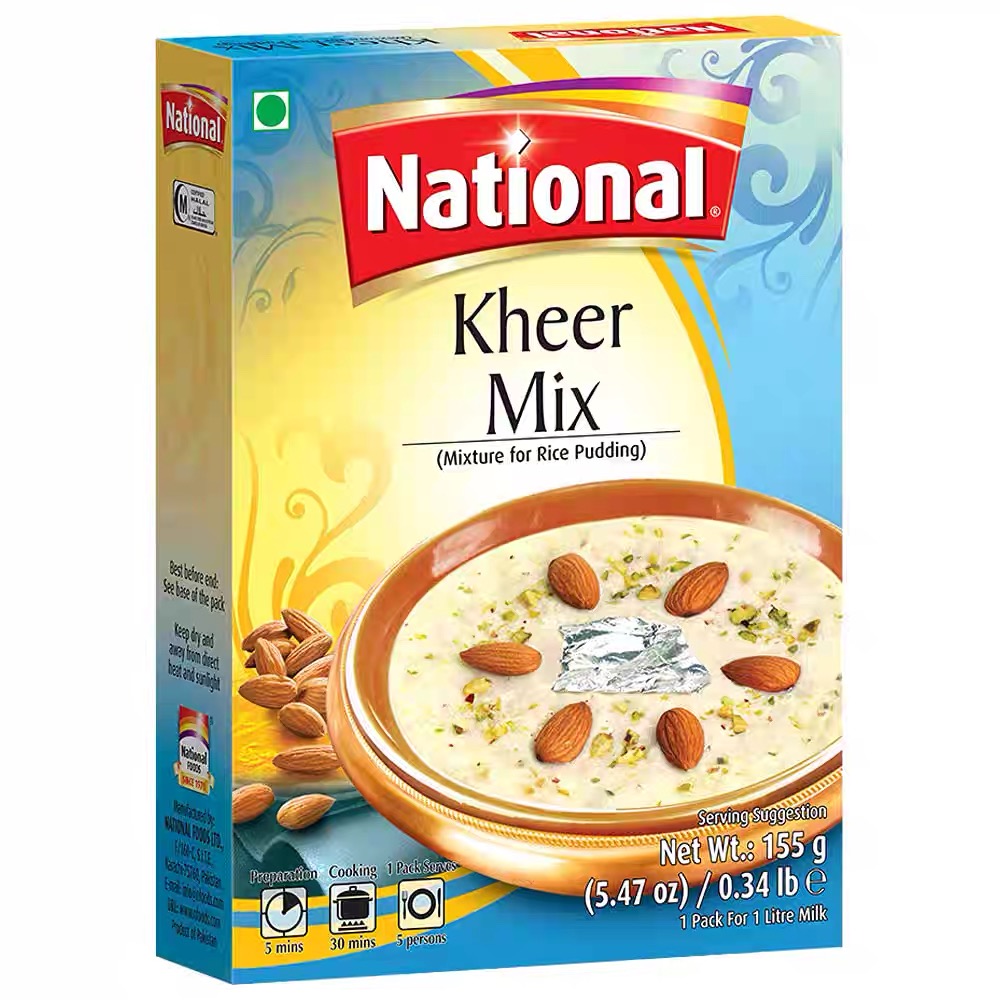 National KHEER MIX RICE PUDDING 甜点布丁粉 155G  kheer mix