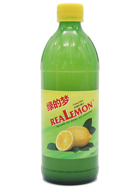 绿的梦柠檬汁 Lemon juice 500ml浓缩柠檬果汁调配饮品鸡尾酒烘焙