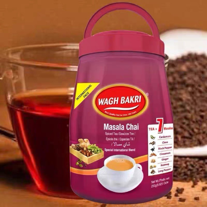 Wagh Bakri Masala chai 250g印度进口罐装香料茶粉250克