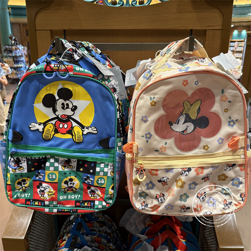 上海迪士尼国内代购米奇米妮儿童双肩包幼儿园书包小学时尚休闲包
