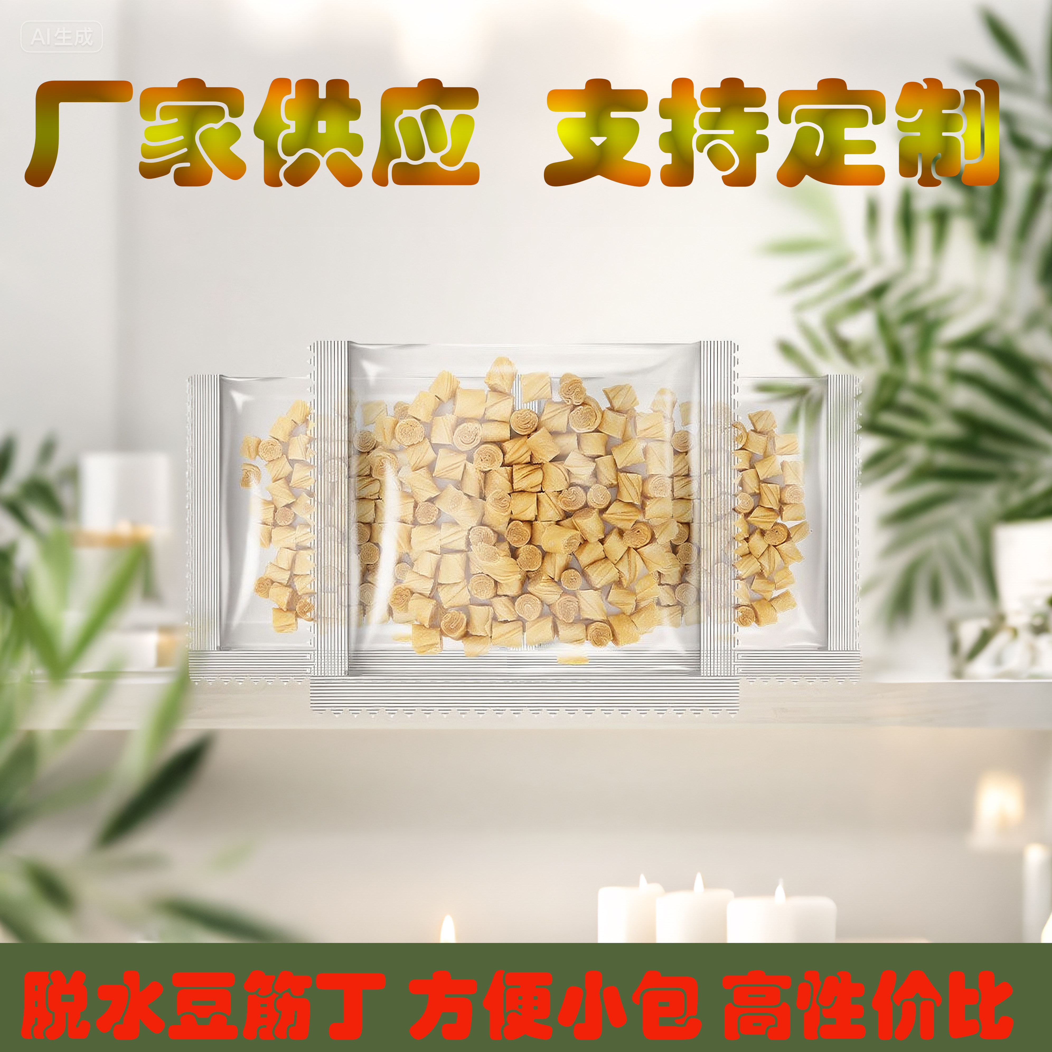 豆筋丁素食豆片豆丁干货皮棍豆制品胡辣汤伴侣方便面调料包麻辣烫