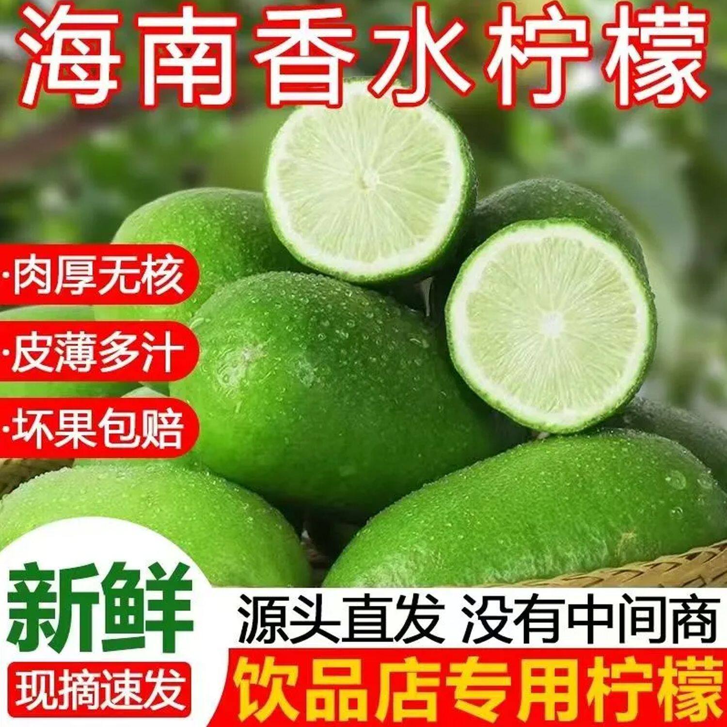 海南青柠檬香水柠檬无籽台湾四季柠檬