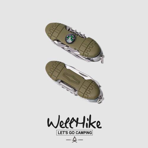 WELLHIKE指南针多合一edc工具 户外野外新手多功能组合求生装备