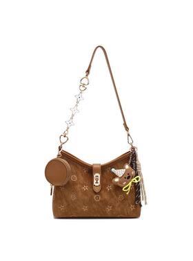 YICHEN正品女包高颜值单肩斜挎包复古小众通勤女士包包新品25773