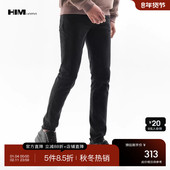 做旧洗水弹力牛仔裤 男舒适耐磨棉质修身 休闲裤 HIM汉崇 2025冬季