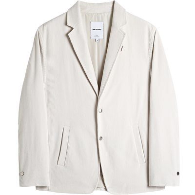 HIM汉崇 舒适灯芯绒休闲西服立体条绒纹理高级感西装 2025秋季