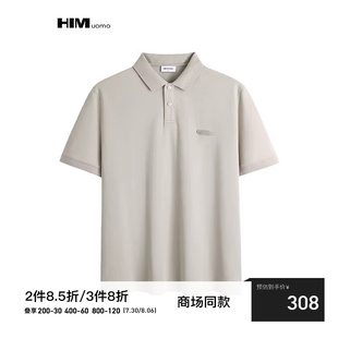 POLO衫 HIM汉崇 立体字母胶章舒适透气休闲短袖 商场同款 时尚