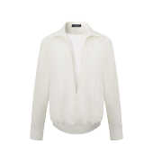 衬衫 ICE UP进口亚麻假两件慵懒老钱风休闲透气轻盈半开领长袖