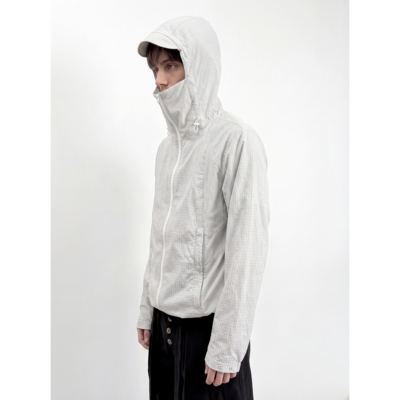 ICEUP暗格纹网眼透气连帽防晒服