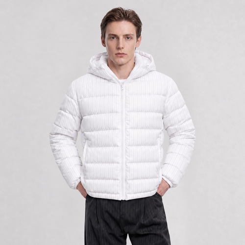 ICEUP「隐纹」条纹排骨羽绒服