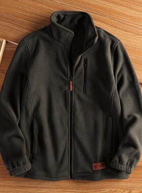 MAROLIO~专柜品质！摇粒绒外套男秋冬新款户外运动多口袋抓绒夹克