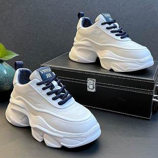 成为180的套装~极简主义海王的新白鞋增高的厚底老爸鞋
