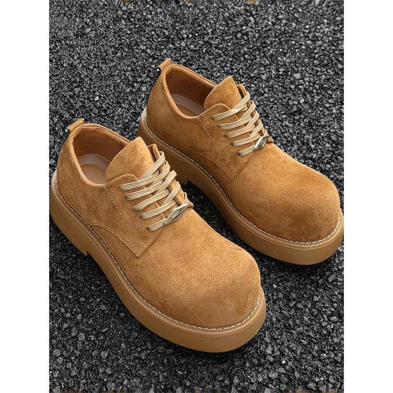 潮牌秋冬季新款米奇德比鞋休闲皮鞋厚底增高低帮大黄靴大头鞋短靴,流行男鞋,休闲皮鞋,淘宝优惠券,粉丝福利购,淘宝优惠卷