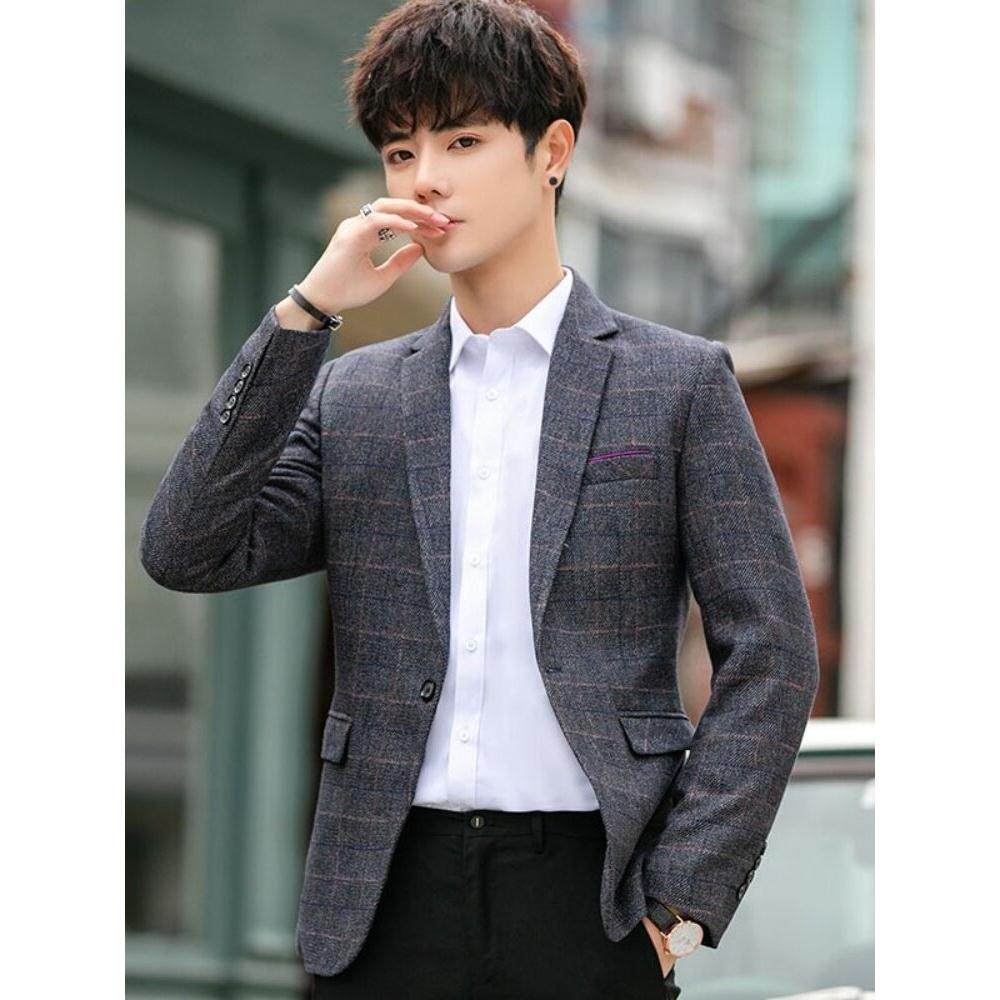 潮牌2525小码男装XS小西服S休闲150青年瘦小个子修身单件外套上衣