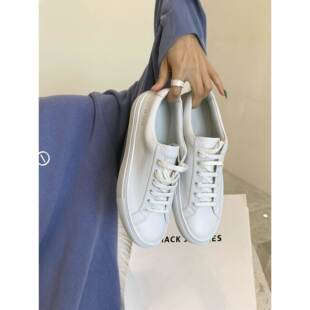 刘雯同款百搭小白鞋女鞋2026年春秋季新款白色运动休闲潮平底真皮