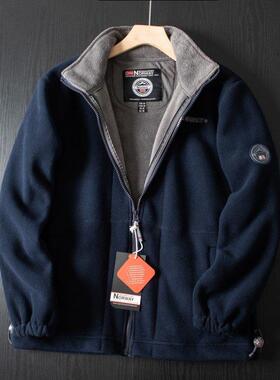 MAROLIO~挪威进口！户外防寒 秋冬保暖摇粒绒抓绒衣外套男士潮