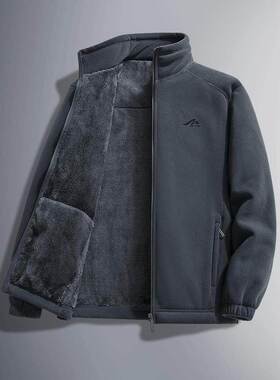 Mostarsea~加绒加厚抓绒衣外套秋冬季奥利绒夹克摇粒绒运动卫衣潮