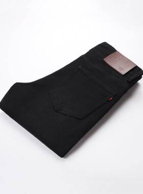 2025新款秋冬款水洗黑灰色牛仔裤男修身小脚弹力裤子时尚潮牌高端