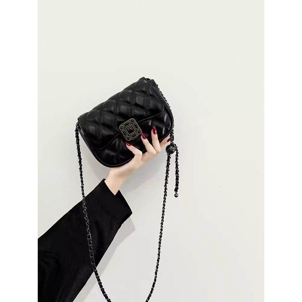 专柜品质！真皮小包包女式2025牛皮菱格炼条包高级百搭单肩斜挎包,箱包皮具/热销女包/男包,小方包,淘宝优惠券,粉丝福利购,淘宝优惠卷