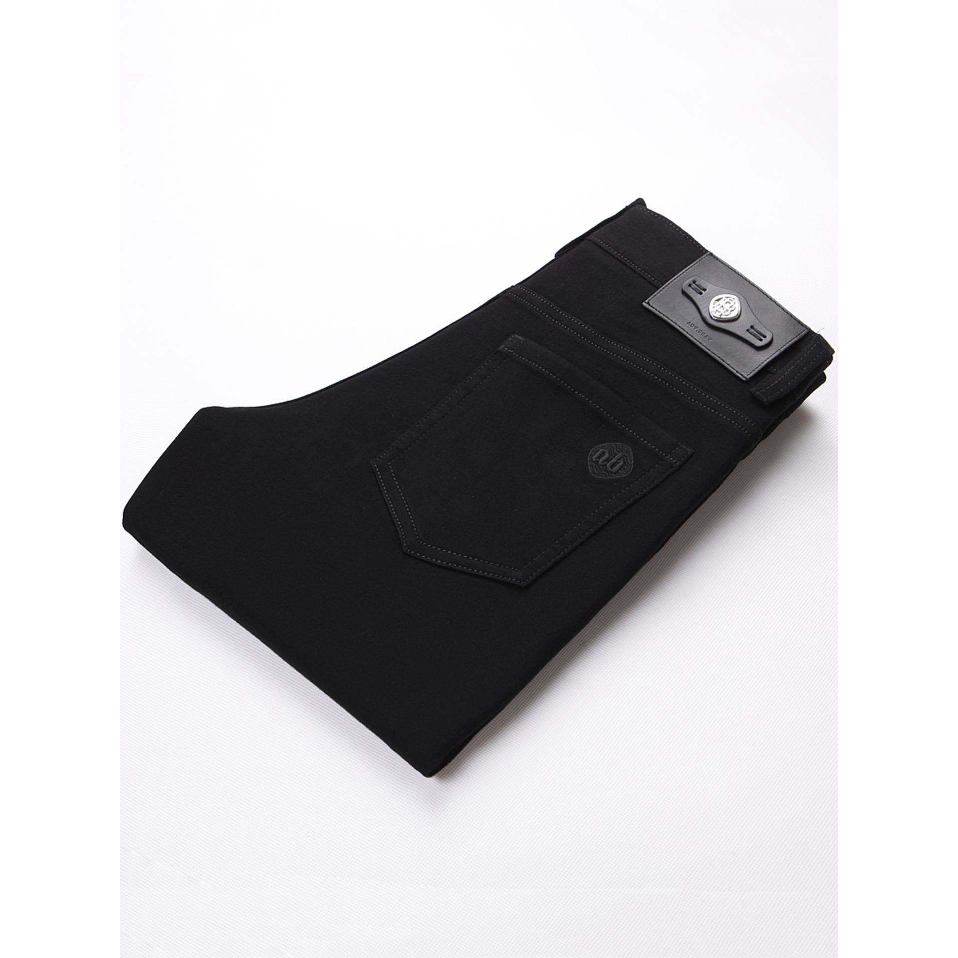 2025新款秋冬款黑色牛仔裤男修身小脚直筒弹力裤子高端时尚不掉色