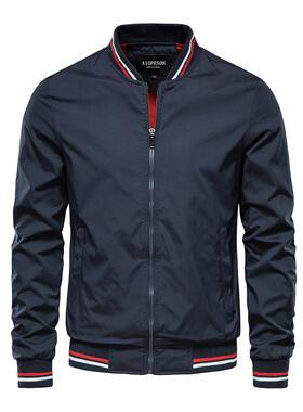 GM新潮 休闲立领男士夹克新款时尚长袖薄款欧美风茄克外套上衣潮