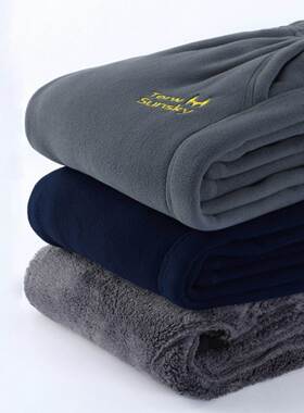 Mostarsea~一条过冬羊羔绒卫裤男秋冬季休闲长裤子加绒加厚运动裤