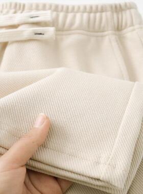 Home Daily~重磅斜纹直筒裤垂感高级感卫裤男宽松百搭运动休闲裤