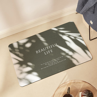 原创设计简约风格 硅藻泥软垫吸水垫超薄防滑卫生间门口浴室地垫