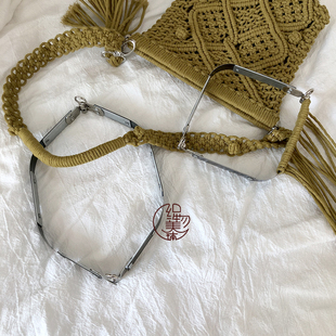 macrame手工编织包包弹口五金配件弹力夹手工diy材料手工包包配件