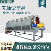 無軸滾筒篩沙機移動式干濕分離砂石大型雙層鏈條齒輪洗沙選礦設(shè)備