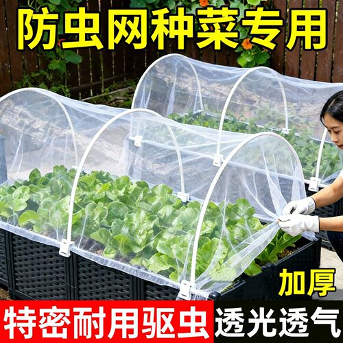 种菜防虫网拱棚支架菜园专用加厚纱网尼龙网大棚农用蔬菜种植防鸟