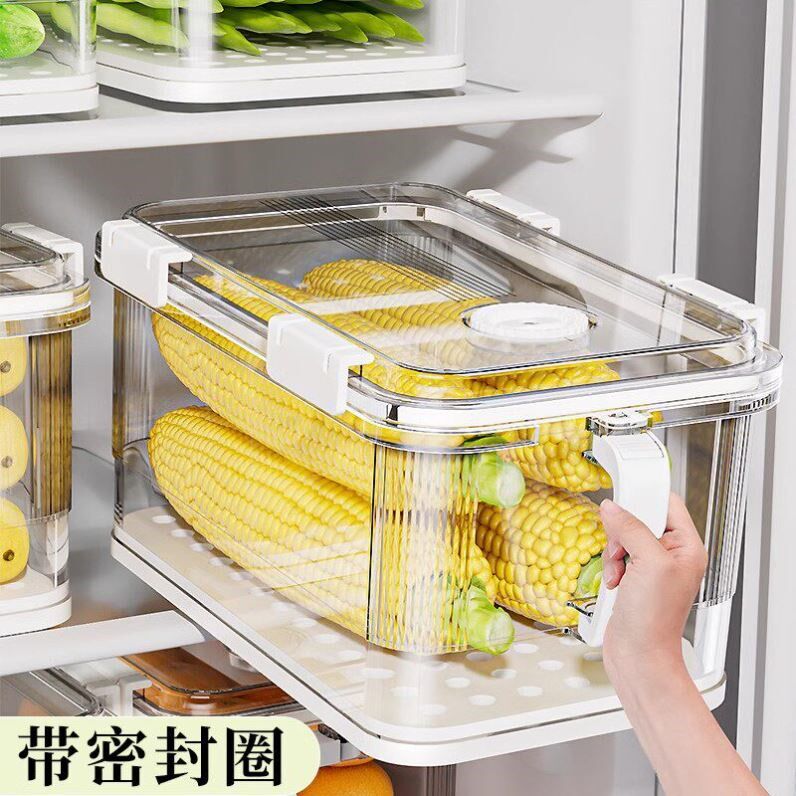 日本进口冰箱收纳盒整理盒透明食物保鲜盒食品级蔬菜水果冷冻盒
