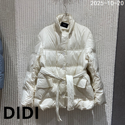 欧洲站2025秋冬新款PH23立领单排扣系带收腰保暖羽绒服女外套1536