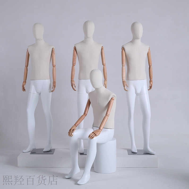 模特道具男 服装店西服展示模特 橱窗假模 半身模特衣架 人台假人