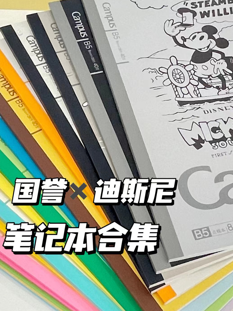 日本迪士尼公主联名限定国誉campus活页本无线装订本B5笔记本本子-封面