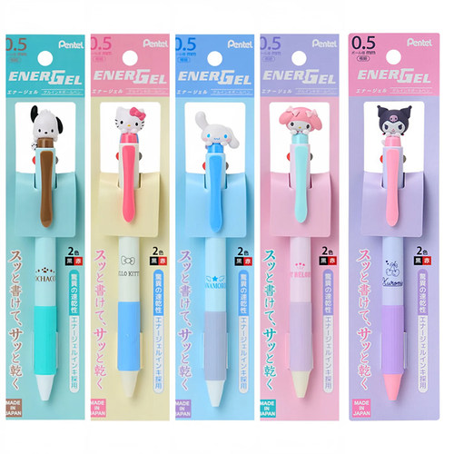 新款派通联名三丽鸥偶双色中性笔