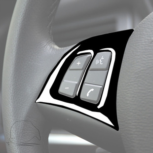 适用于宝马x5 E70方向盘按键钢琴黑亮黑汽车内饰改装装饰贴