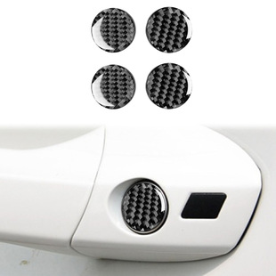 适用于汽车碳纤维外门拉手锁眼装饰贴汽车门锁钥匙孔改装装饰配件