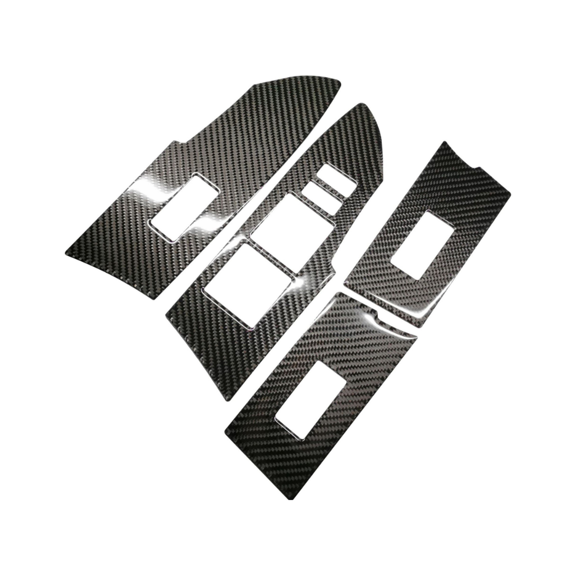 适用于14-18款丰田卡罗拉车门玻璃升降控制面板框碳纤维贴纸改装