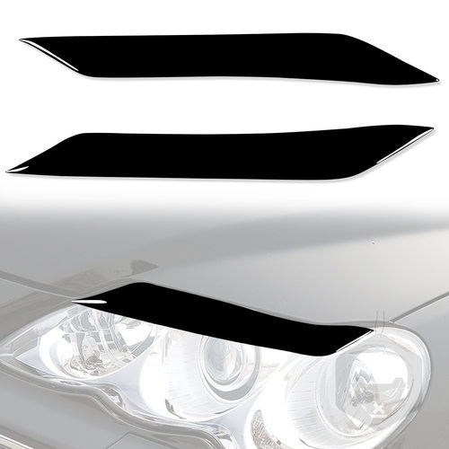 适用于04-09丰田锐志大眼灯眉钢琴黑汽车改装装饰 亮黑汽车内饰