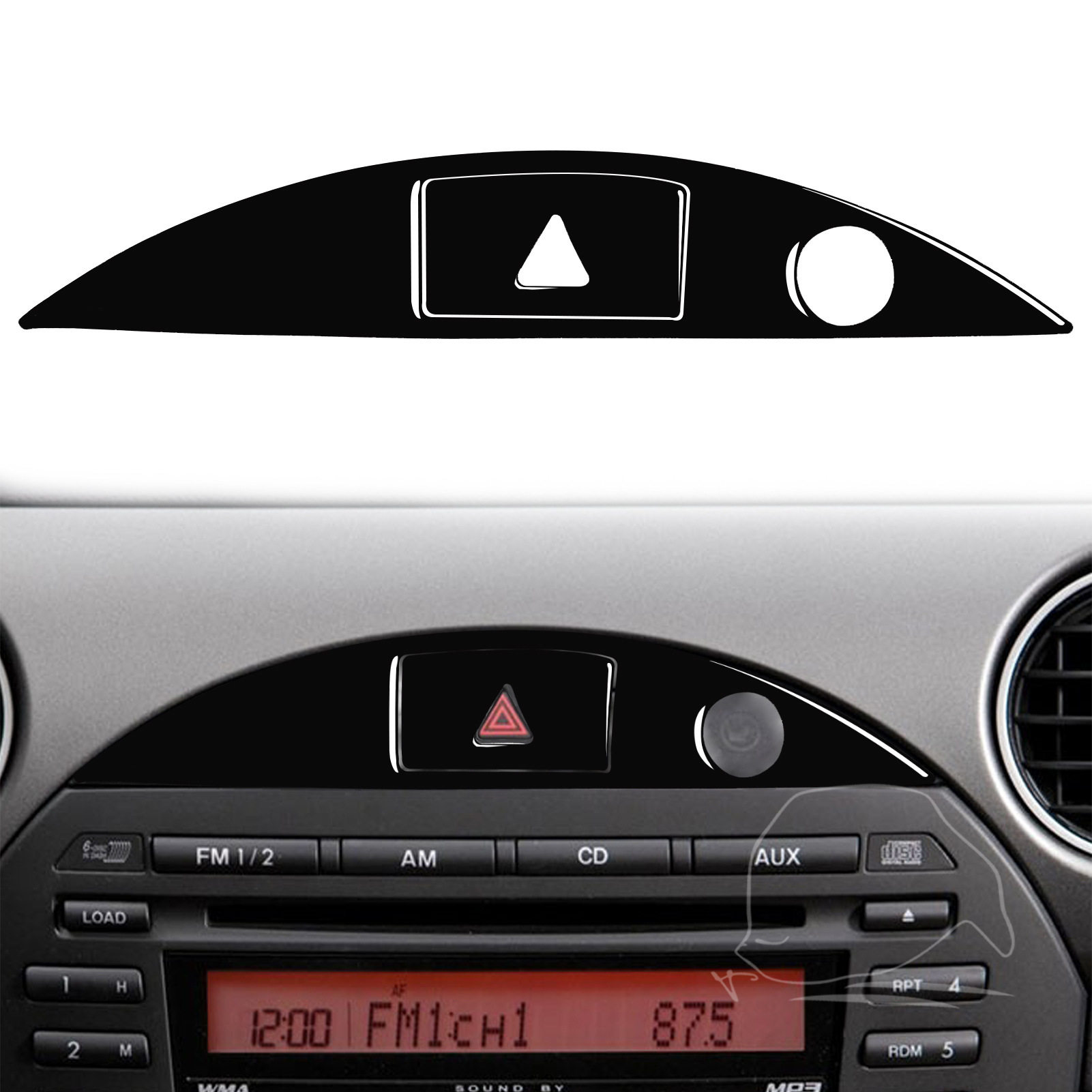 适用于2009-2015马自达MX5NC应急灯开关贴钢琴黑汽车内饰改装配件,电动车/配件/交通工具,更多电动车零/配件,淘宝优惠券,粉丝福利购,淘宝优惠卷