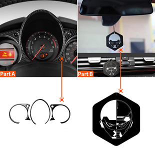 适用日产Z34尼桑370Z 碳纤维汽车头灯改装大灯灯眉眼睫毛装饰配件