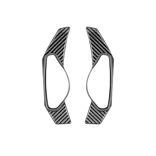 适用于F-PACE捷豹X761 XF X760方向盘拨片碳纤维贴改装汽配2件套