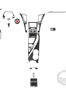 适用于英菲尼迪Q50Q60整套碳纤维内饰方向盘排档面板导航框装饰贴