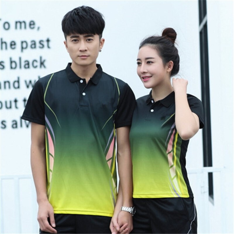 Size Li quiet table tennis suit quick-dry sweat-absorbing short-sleeved top T-shirt mens and womens competition sweatshirt group
