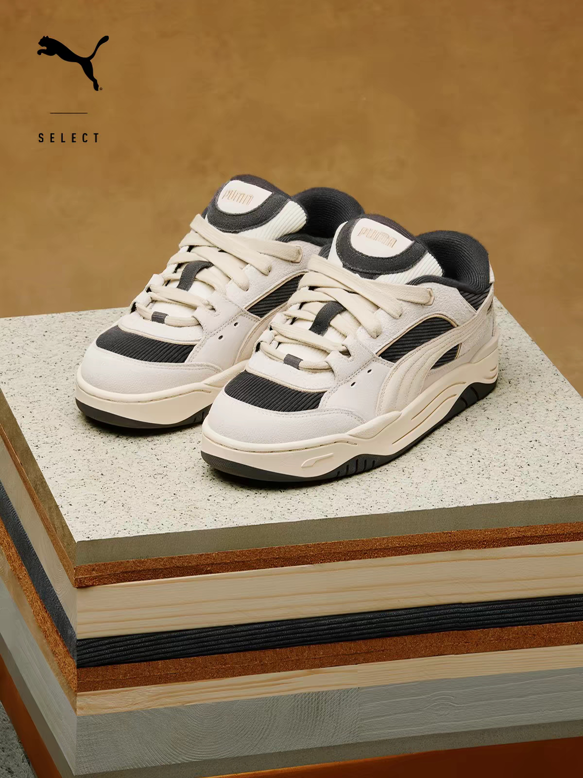 W1仓MMQ系列灯芯绒面包鞋Puma-180男女休闲滑板鞋396025彪马官方