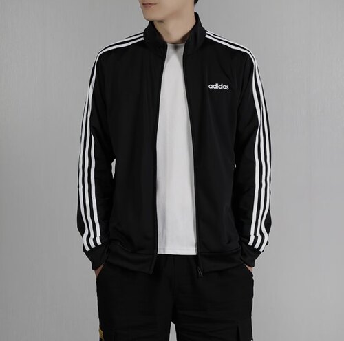 adidas/阿迪达斯训练运动刺绣拼接透气针织拉链立领夹克 DQ30￼70