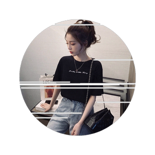 网红小心机漏背T恤中袖上衣棉质女装2026新款潮夏女学生韩版宽松